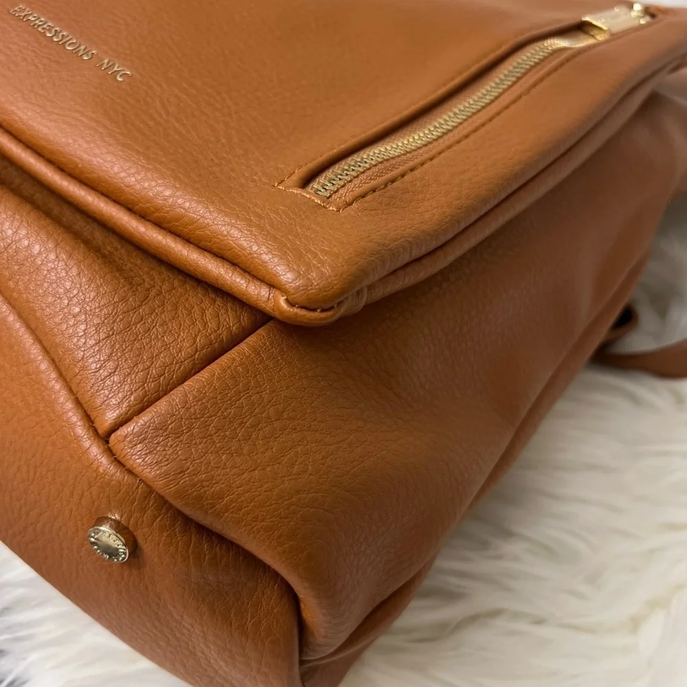 Expressions Brown Leather Men's Backpack